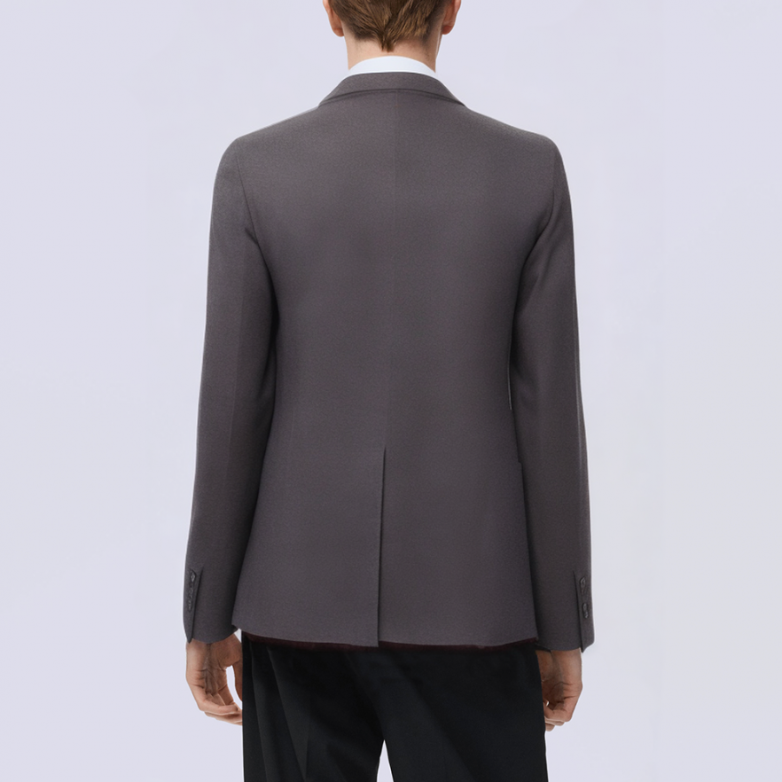 Casual wool single-breasted men's suit jacket