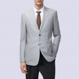 Men's shrink-proof and wrinkle-resistant suit jacket