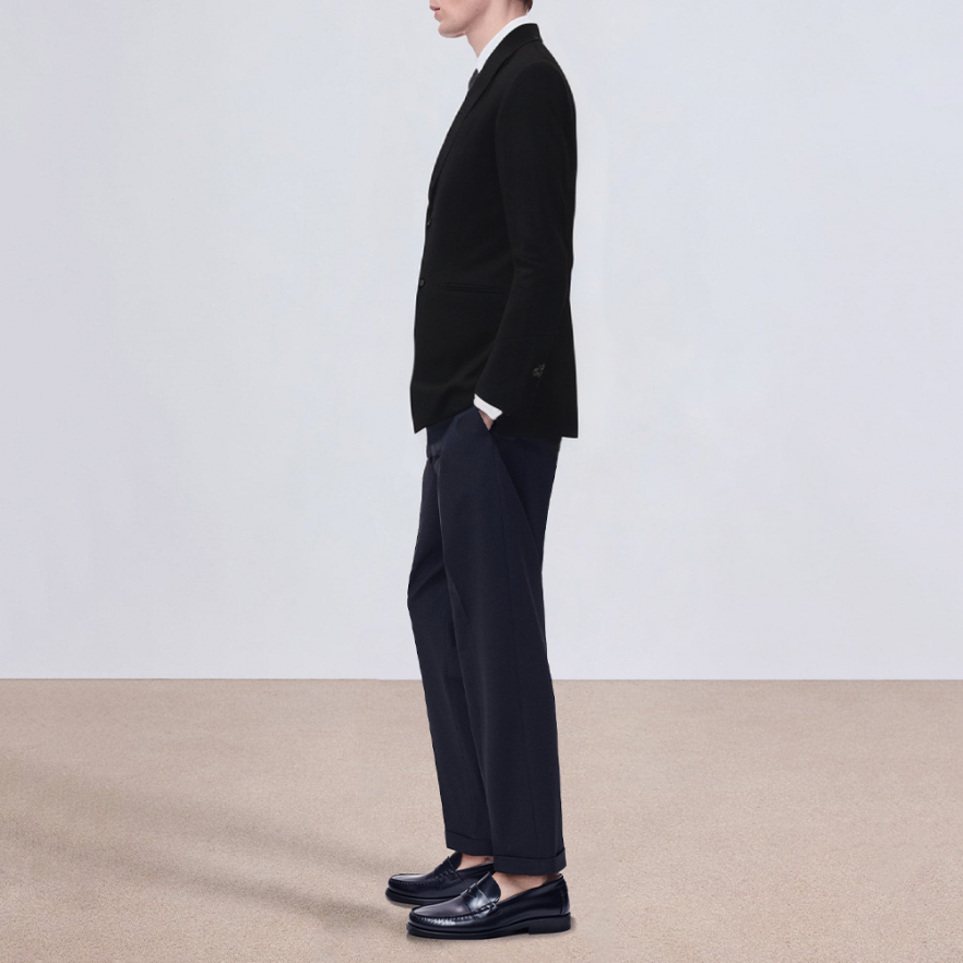 Single breasted unique wool men's blazer
