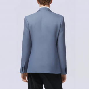 Blue classic business slim fit men's suit jacket