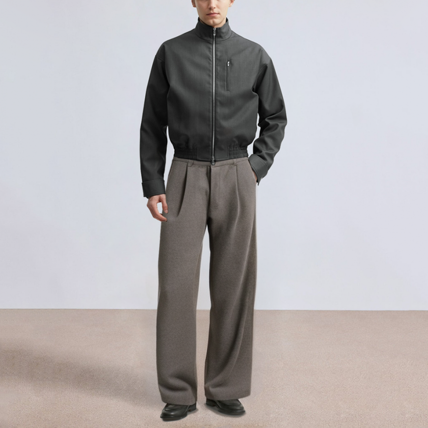 Casual straight loose men's suit pants