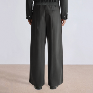 Pleated loose wide-leg men's suit pants