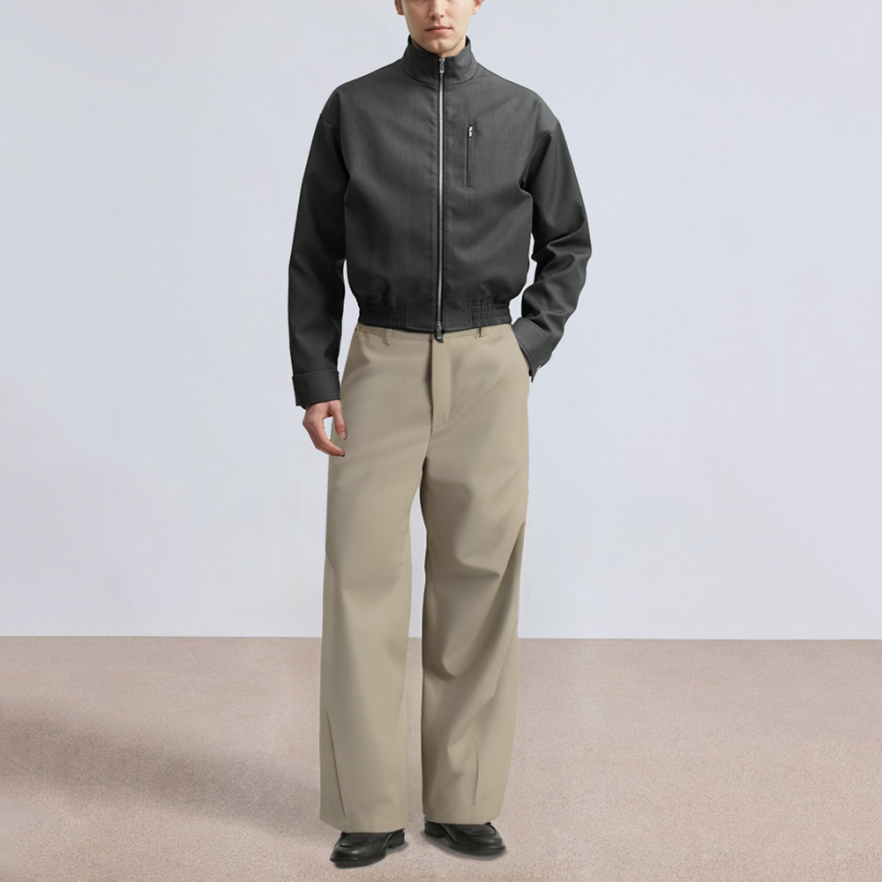 High-end straight casual men's suit pants