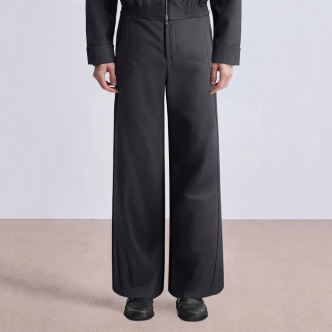 Black straight casual men's suit pants