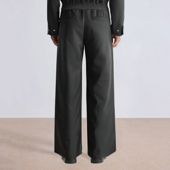 Black straight casual men's suit pants