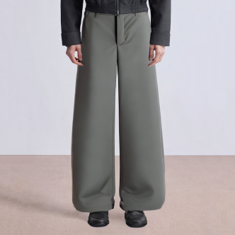 Grey oversized wide leg men's suit pants