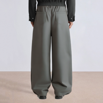 Grey oversized wide leg men's suit pants