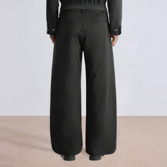 Men's wide-leg pleated detail suit trousers