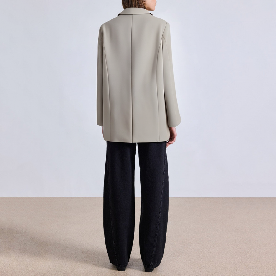 Fashion lapel long sleeve ladies suit jacket
