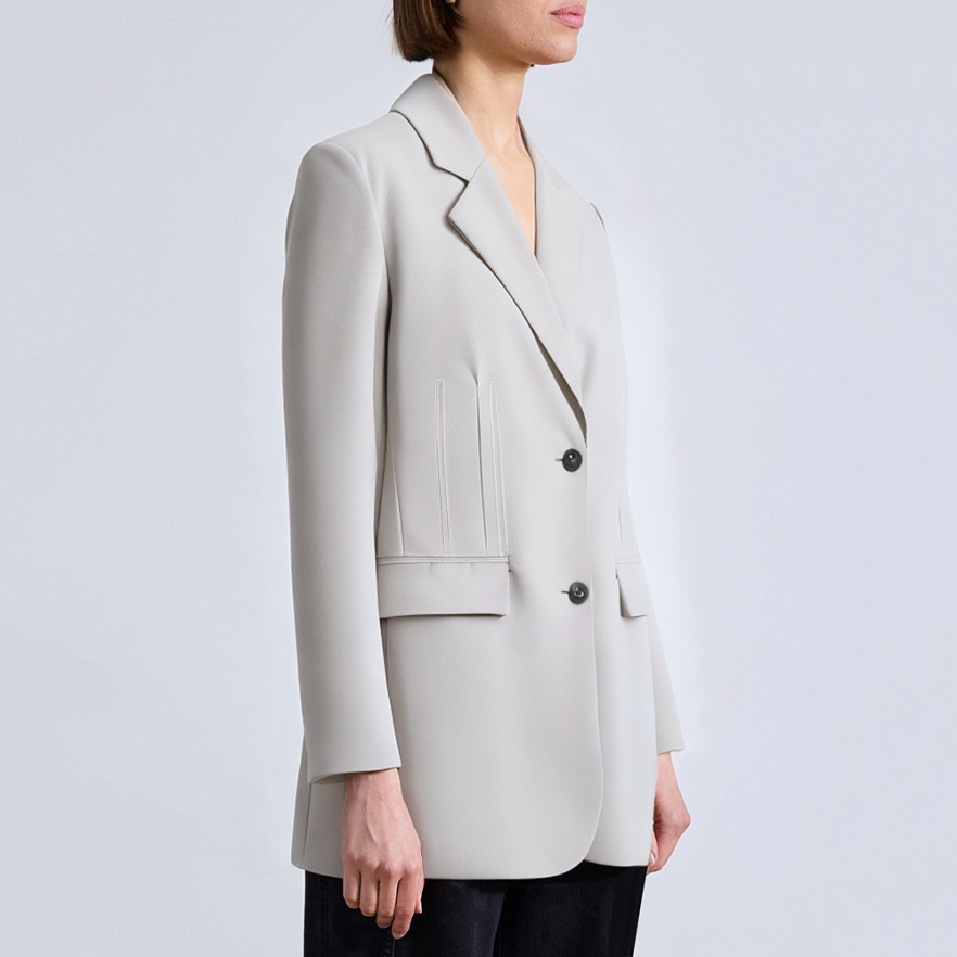 Fashion lapel long sleeve ladies suit jacket