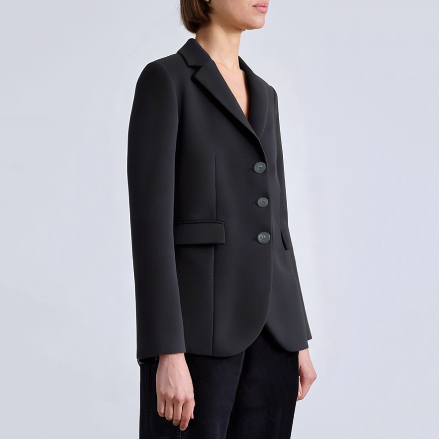 Fashion front button satin women's blazer