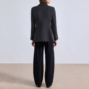 Single button slim fit long sleeve women's blazer
