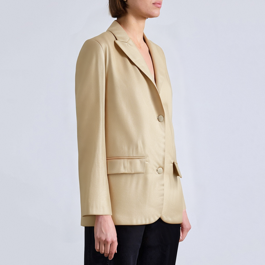 Long sleeve ladies blazer with shoulder pads