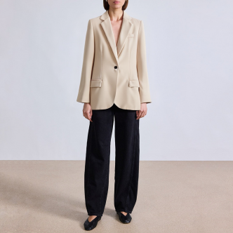 Women's single button front slit blazer