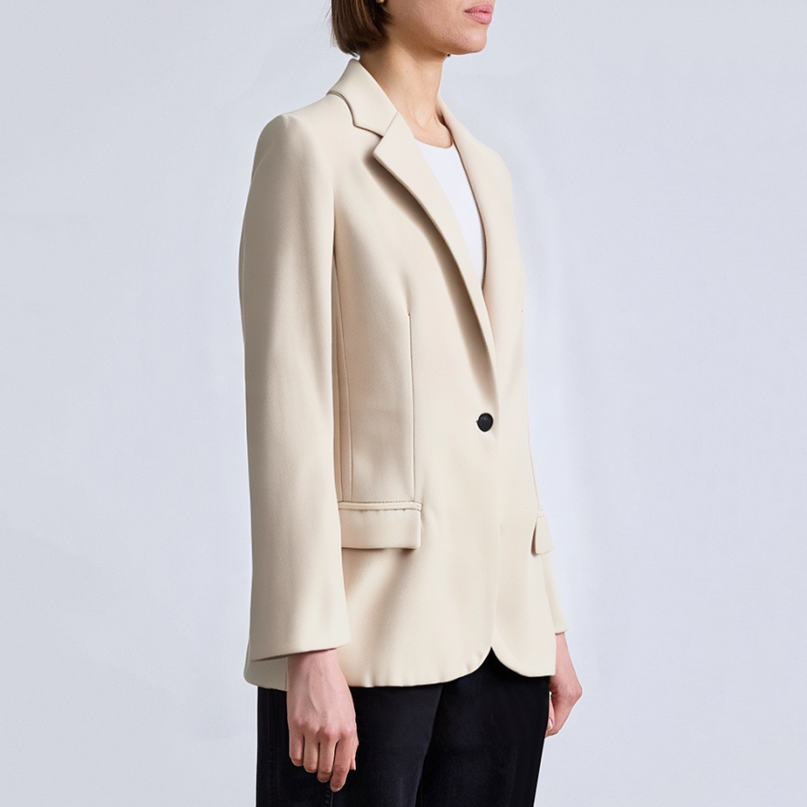Women's single button front slit blazer