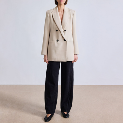 Classic double breasted long sleeve women's blazer