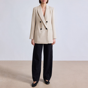 Classic double breasted long sleeve women's blazer