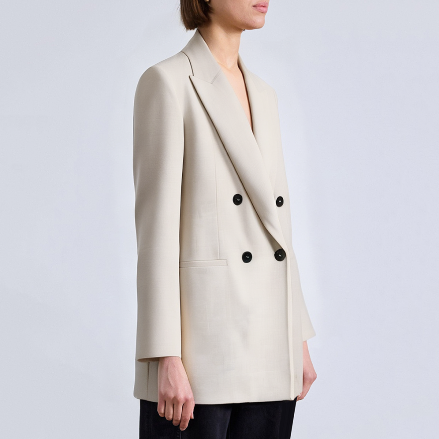 Classic double breasted long sleeve women's blazer