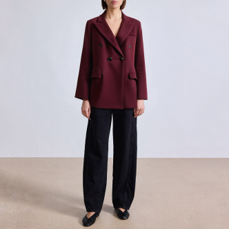 Vintage loose double breasted women's suit jacket