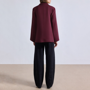 Vintage loose double breasted women's suit jacket