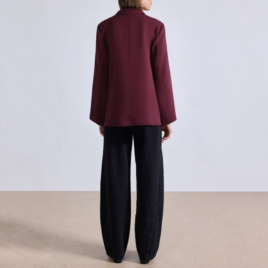 Vintage loose double breasted women's suit jacket
