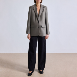 Fashionable grey sequined ladies blazer
