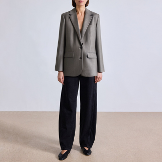 Fashionable grey sequined ladies blazer