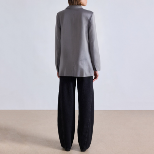 Fashionable grey sequined ladies blazer