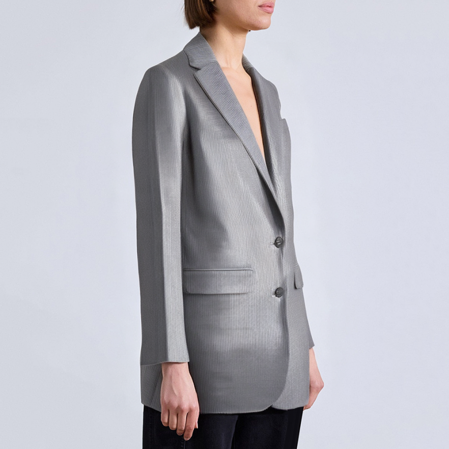 Fashionable grey sequined ladies blazer