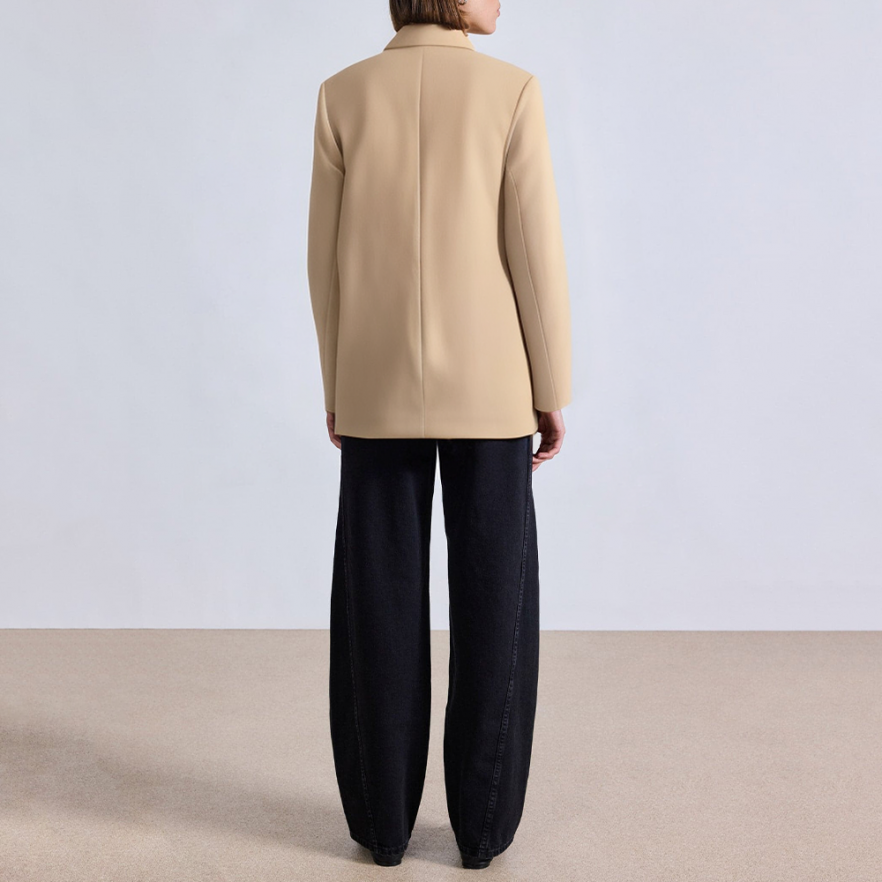 Versatile single button long sleeve women's suit jacket
