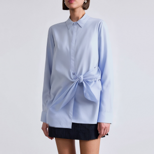 Blue lapel long-sleeve women's business formal suit