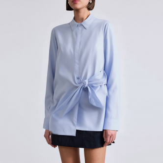 Blue lapel long-sleeve women's business formal suit