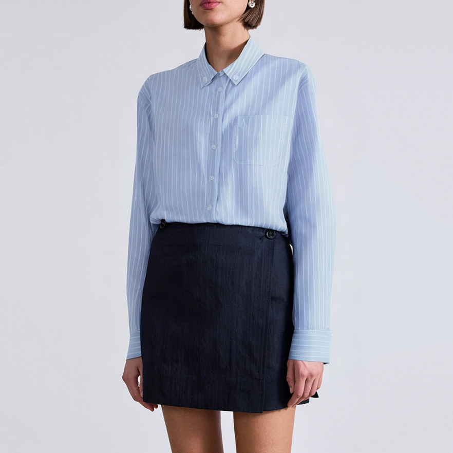 Fashion blue striped ladies business formal suit