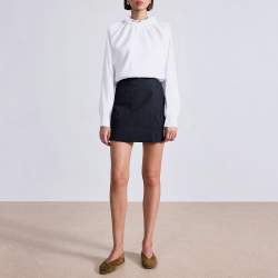 White round collar ruffle ladies formal suit