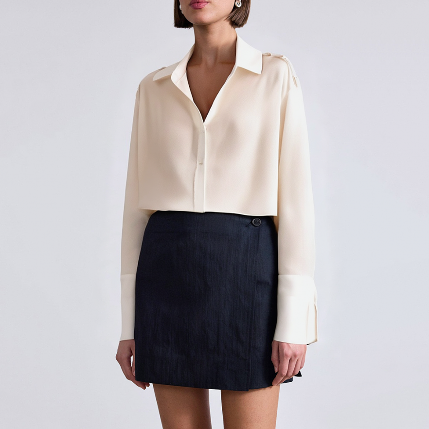 Beige V-neck long-sleeve women's business formal suit
