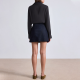 Black lapel satin women's business formal suit