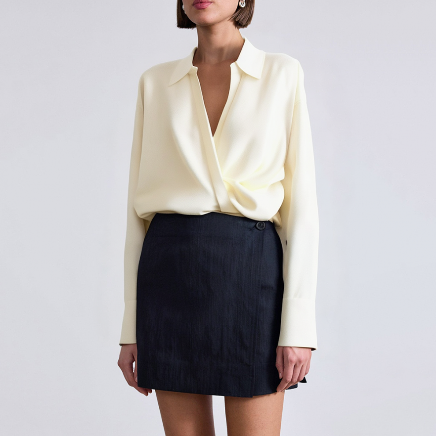 V-neck pleated drape women's business formal suit