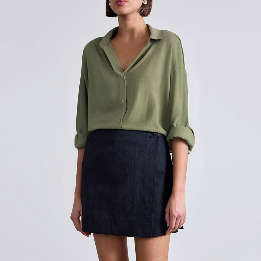 Green lapel loose women's business formal suit