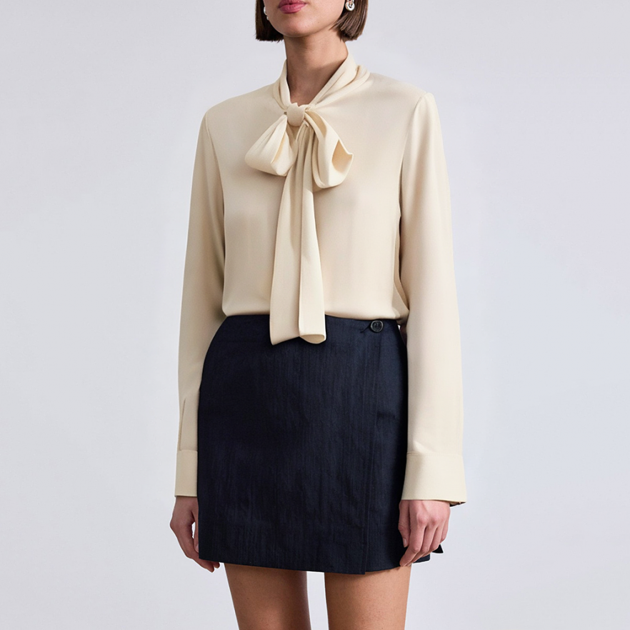 Bow tie casual single breasted women's business suit