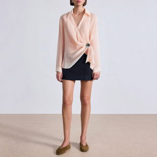 Elegant V-neck women's professional formal wear