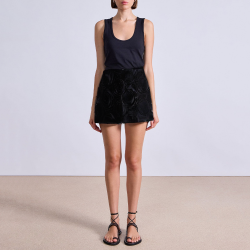 Floral texture slim breathable ladies skirt