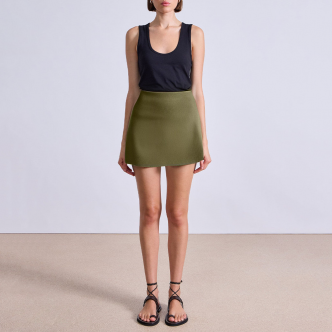 Corduroy high waist mini skirt for women