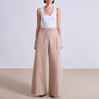 Pink breathable straight women's suit pants