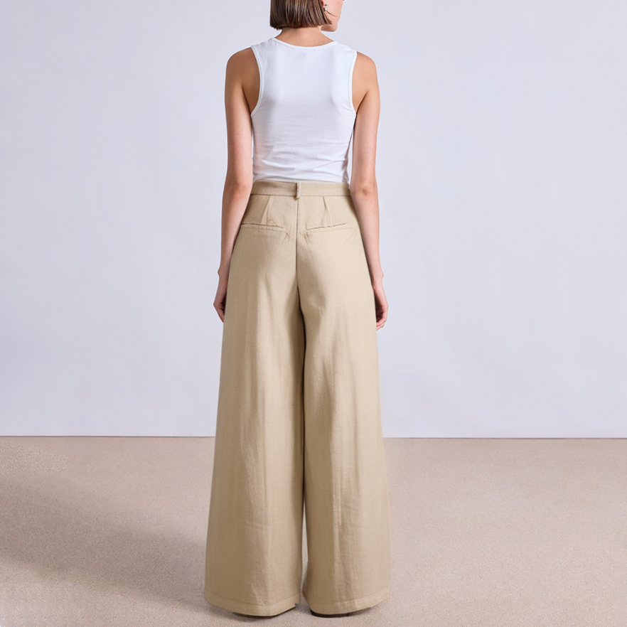 Elegant loose wide-leg women's suit pants