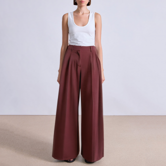 Fashionable and elegant straight-leg women's suit pants