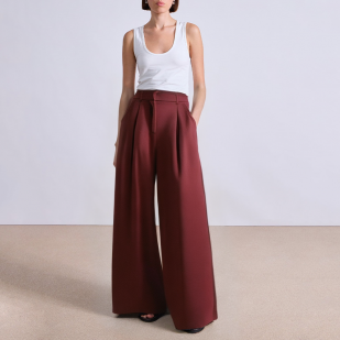 Fashionable and elegant straight-leg women's suit pants