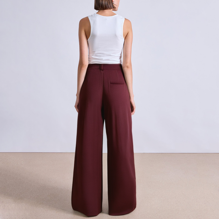 Fashionable and elegant straight-leg women's suit pants