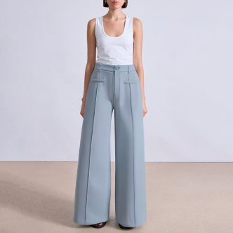 Straight slim high waist women's suit pants