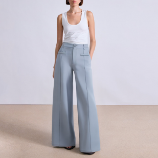 Straight slim high waist women's suit pants