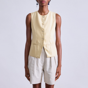 Round neck sleeveless casual women's vest